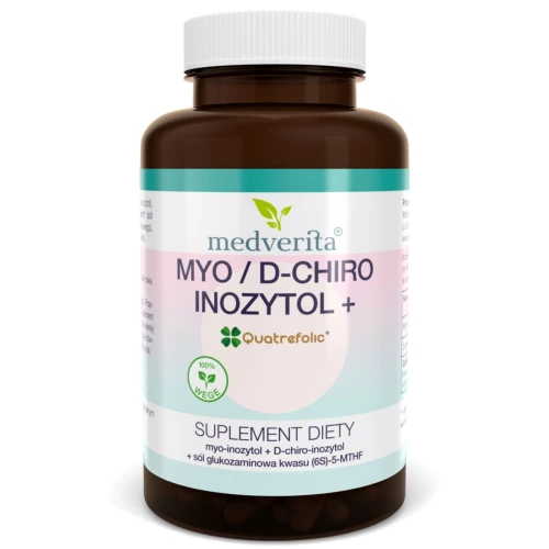 Medverita - Myo / D-chiro inozytol + Quatrefolic - 60 kapsułek Medverita - Myo / D-chiro inozytol + Quatrefolic - 60 kapsułek